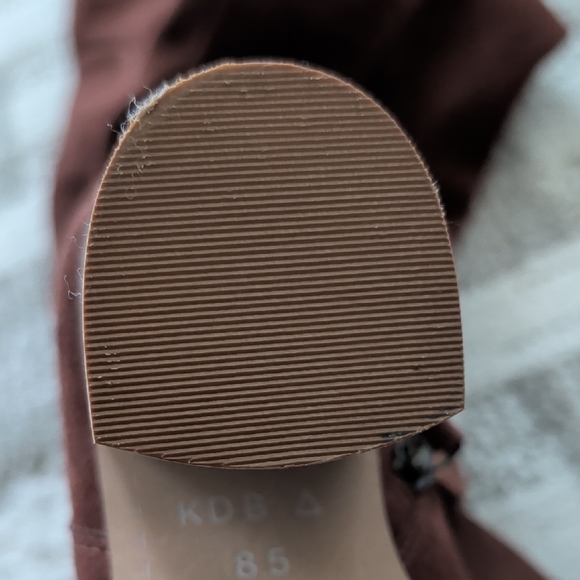 Kelsi Dagger Rich Brown Suede Over the Knee Boots - Picture 5 of 6